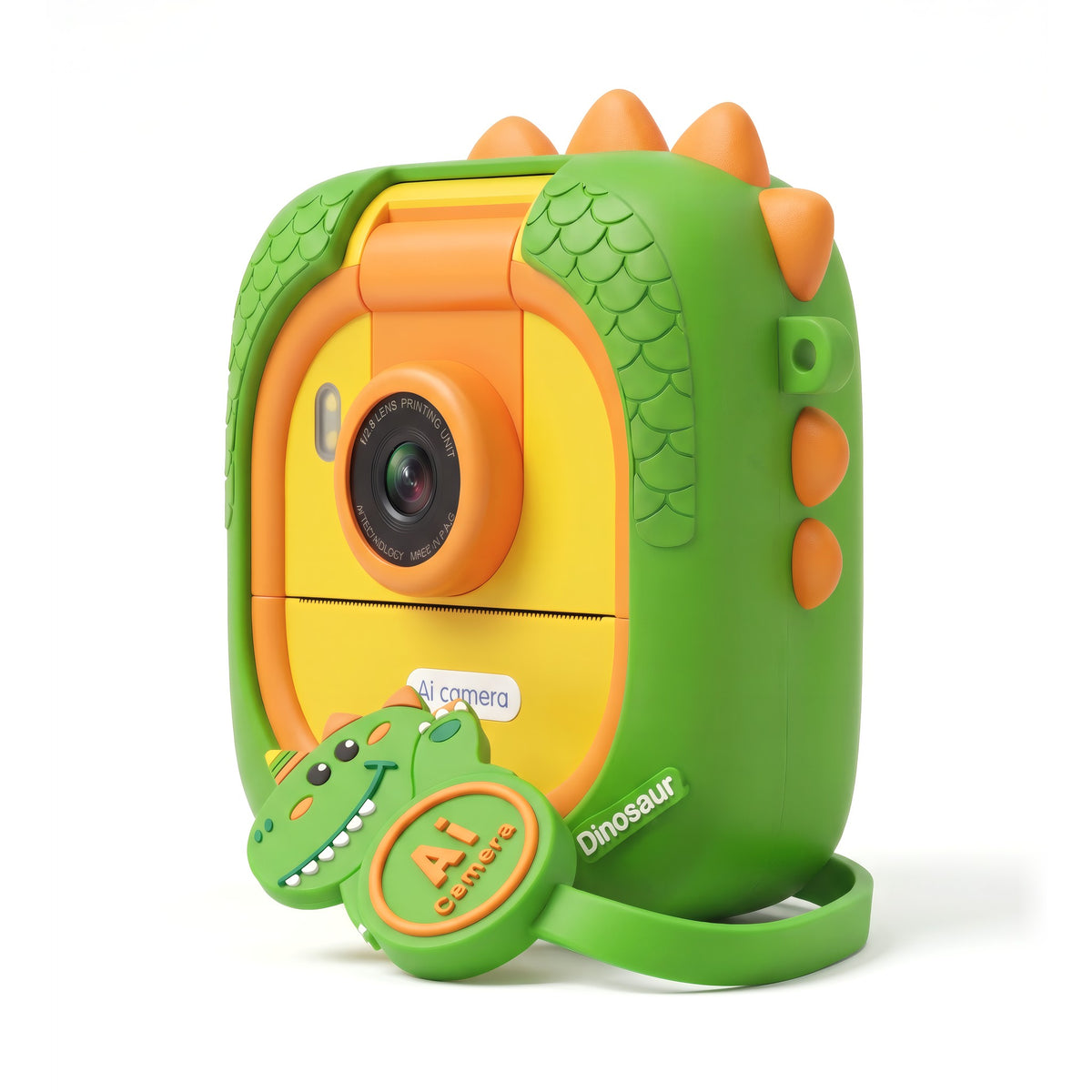 KIDSAICAM three-quarter view - Green Dinosaur
