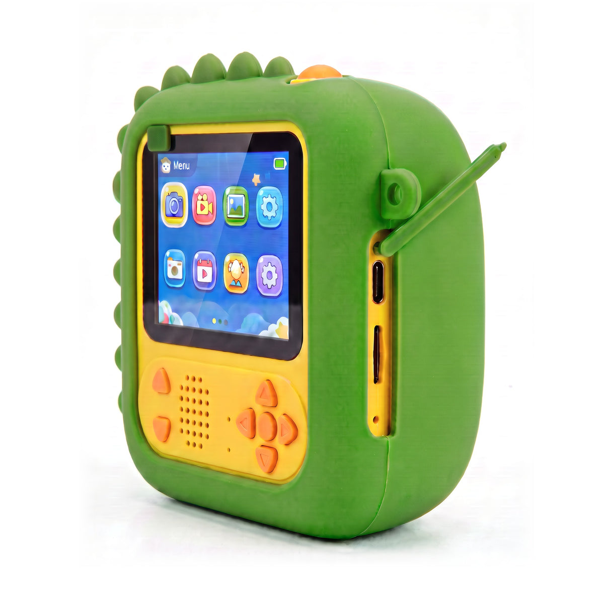 KIDSAICAM back three-quarter view - Green Dinosaur