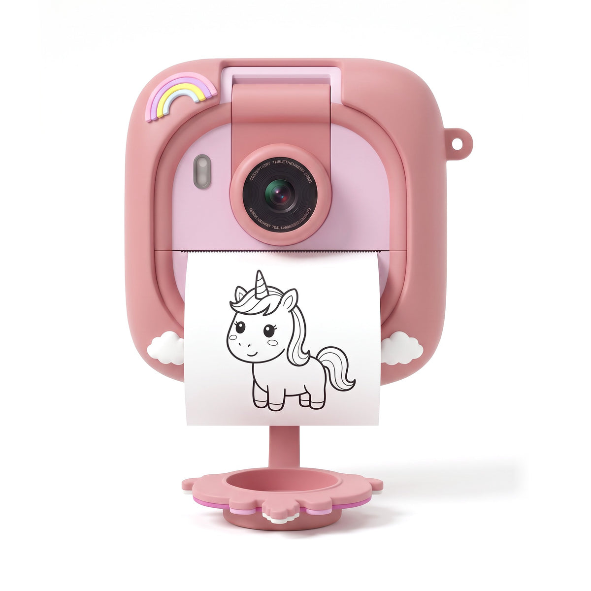 KIDSAICAM printing a sticker instantly - Pink Unicorn