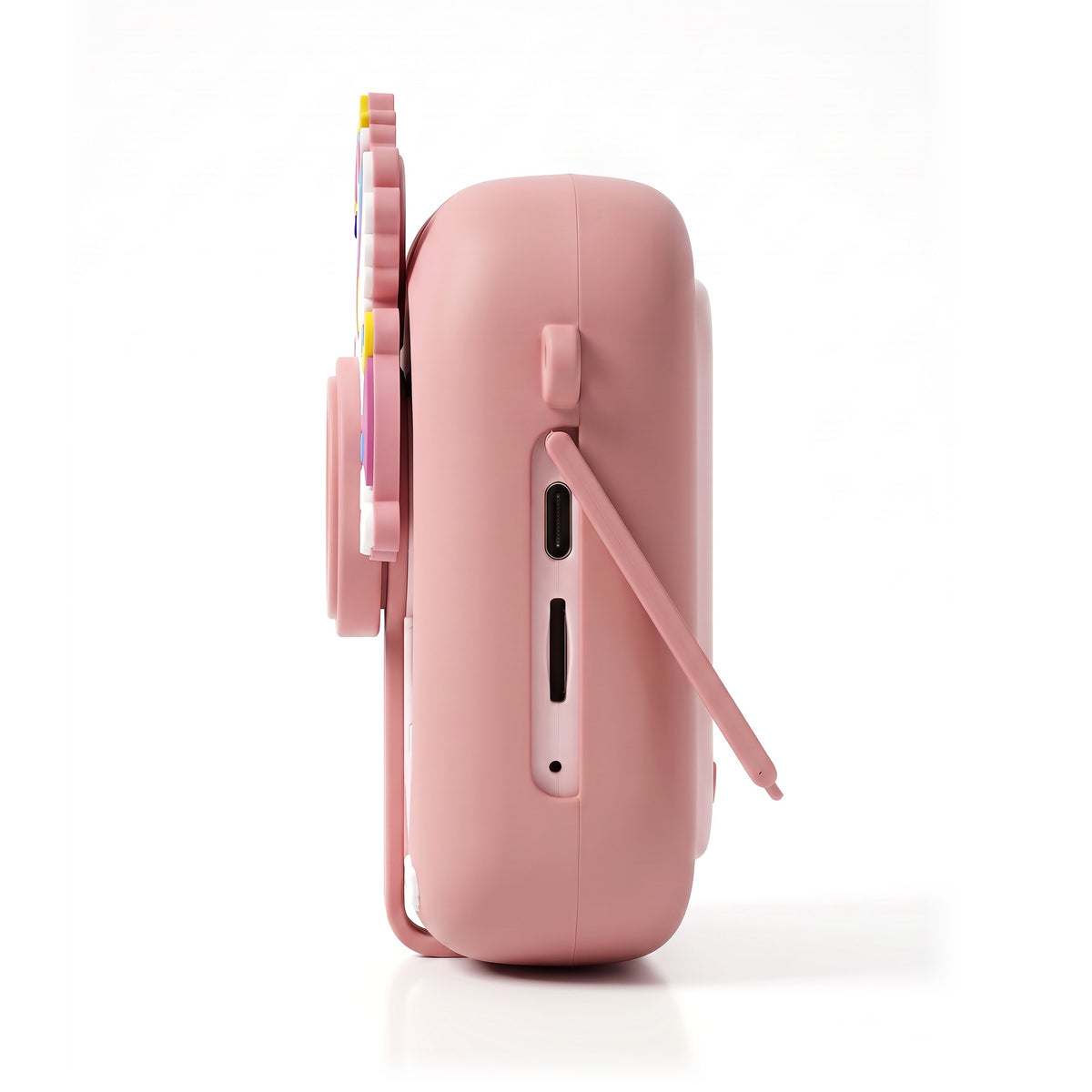 KIDSAICAM side view with ports - Pink Unicorn