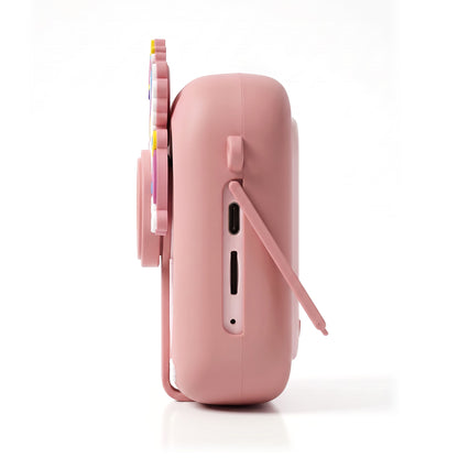 KIDSAICAM side view with ports - Pink Unicorn