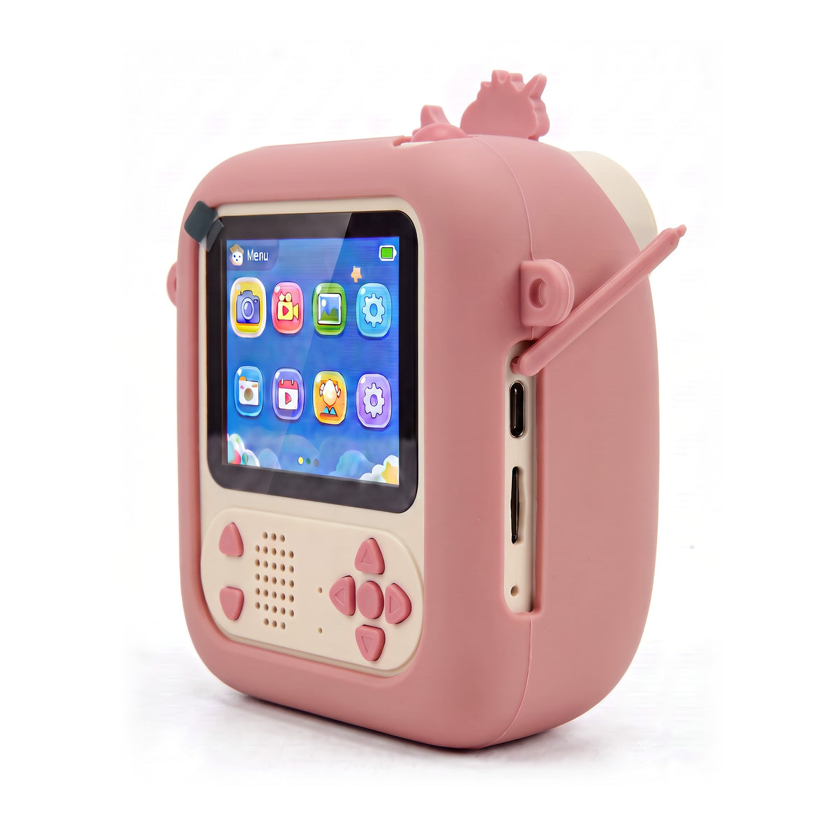 KIDSAICAM back three-quarter view - Pink Unicorn